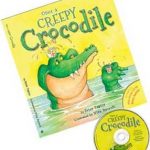 Cover of 'Once a Creepy Crocodile' children's book written by Peter Taylor, with a CD 