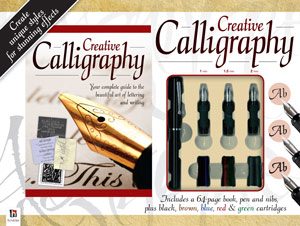 SpiceBox Learn Calligraphy Set for Kids with Book, Beginners Childrens Hand  Lettering Penmanship Learning Kit