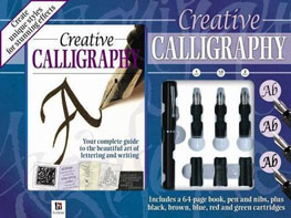 This calligraphy set contains a book by calligrapher and author Peter Taylor